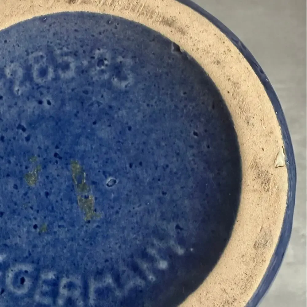 Scheurich 285-23 Amsterdam Blue Ceramic Onion Vase MCM Fat Lava West Germany 70s